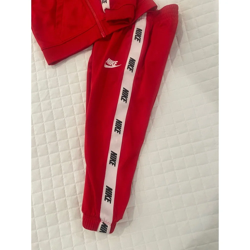Nike Tracksuit Set Red White Logo Tape Infant‎ Baby 24M Outfit